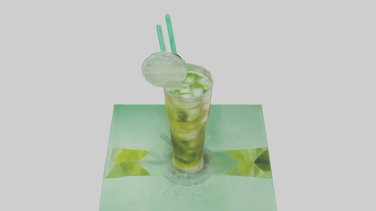 Iced green tea model VR / AR / low-poly