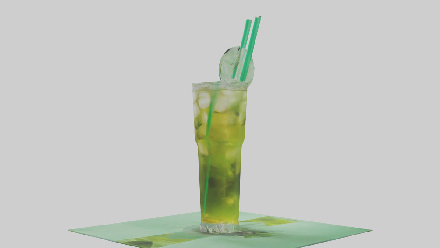 Iced green tea model VR / AR / low-poly