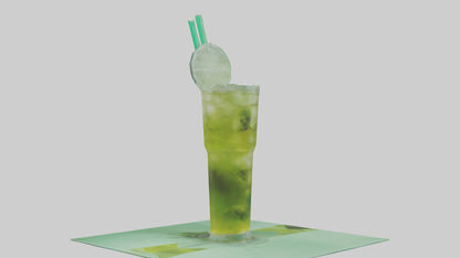 Iced green tea model VR / AR / low-poly