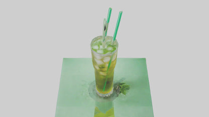 Iced green tea model VR / AR / low-poly