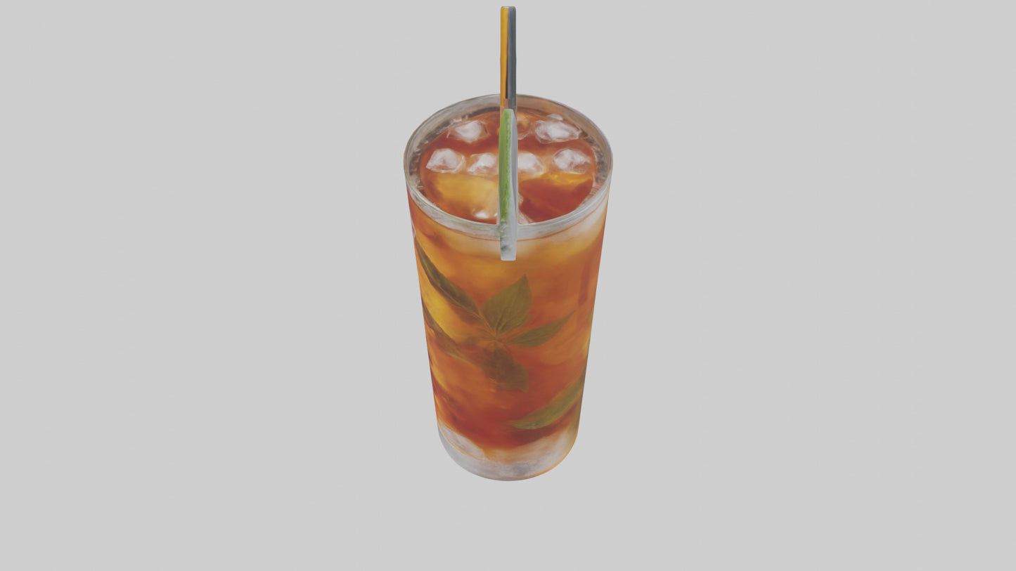 Iced herbal tea model VR / AR / low-poly