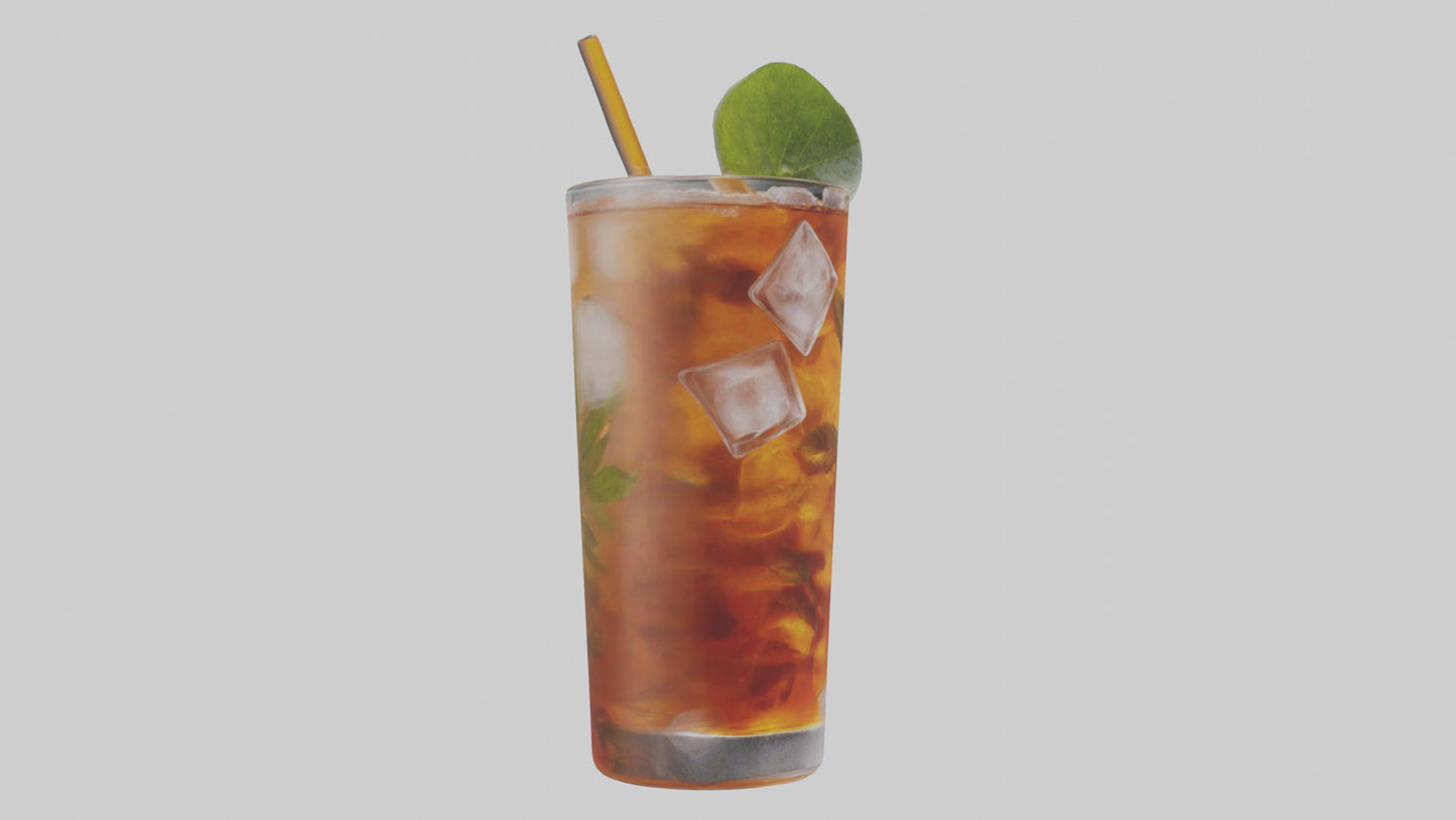 Iced herbal tea model VR / AR / low-poly