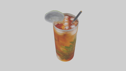 Iced herbal tea model VR / AR / low-poly