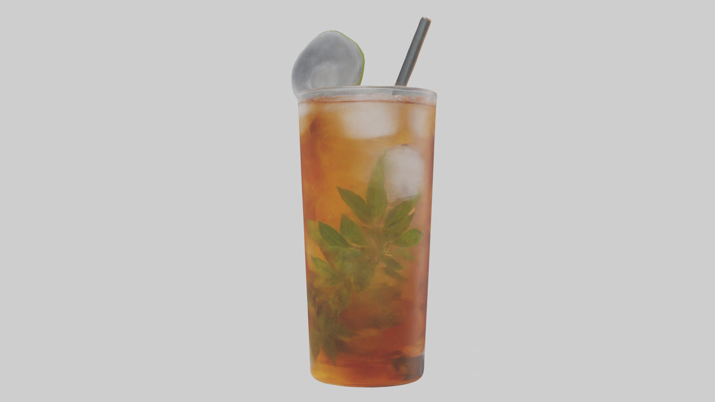 Iced herbal tea model VR / AR / low-poly