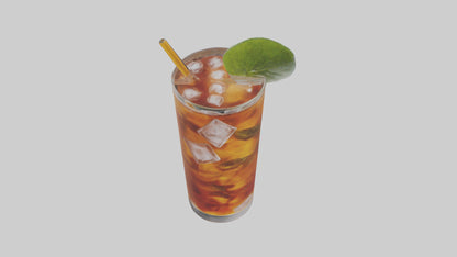 Iced herbal tea model VR / AR / low-poly