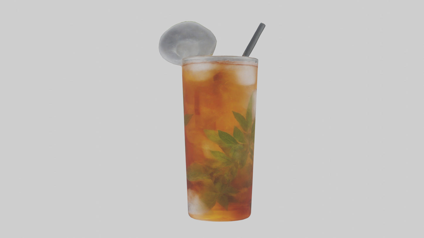 Iced herbal tea model VR / AR / low-poly
