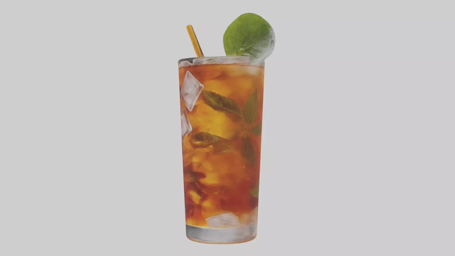 Iced herbal tea model VR / AR / low-poly