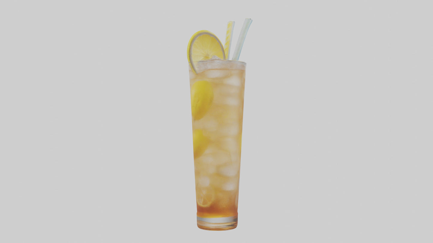 Iced tea lemonade model VR / AR / low-poly