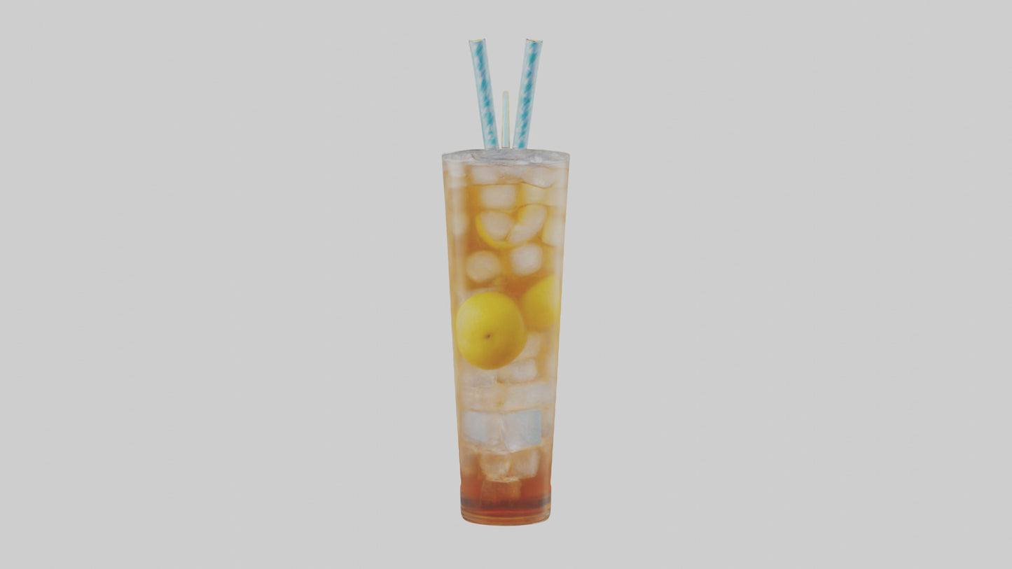 Iced tea lemonade model VR / AR / low-poly