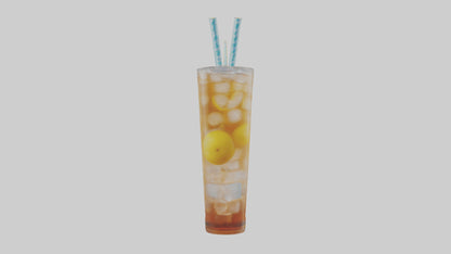 Iced tea lemonade model VR / AR / low-poly