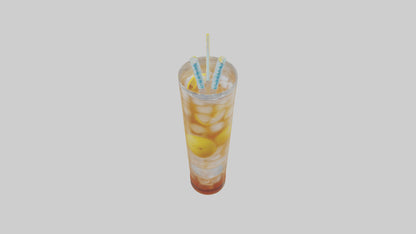 Iced tea lemonade model VR / AR / low-poly