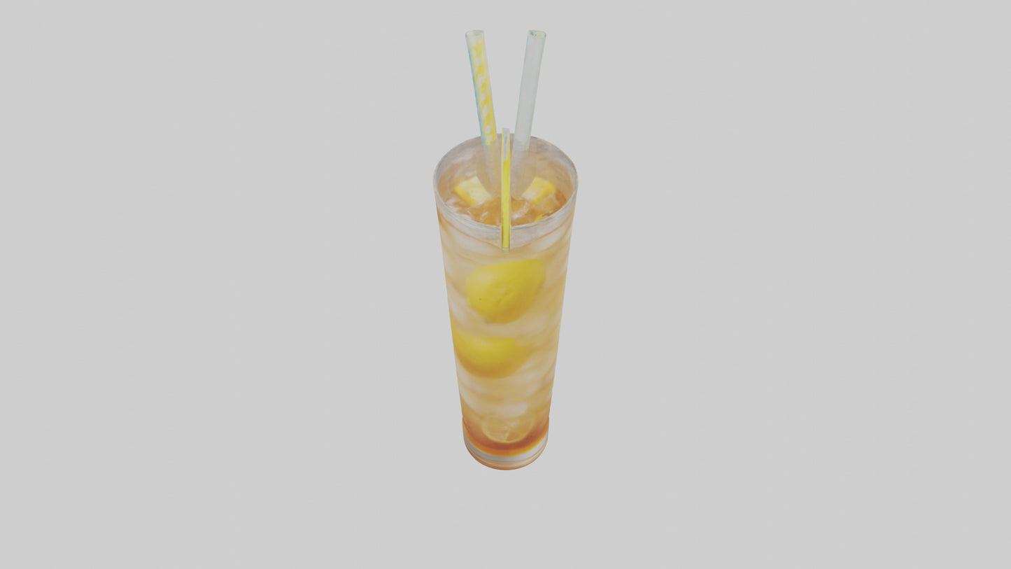 Iced tea lemonade model VR / AR / low-poly