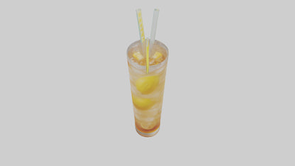 Iced tea lemonade model VR / AR / low-poly