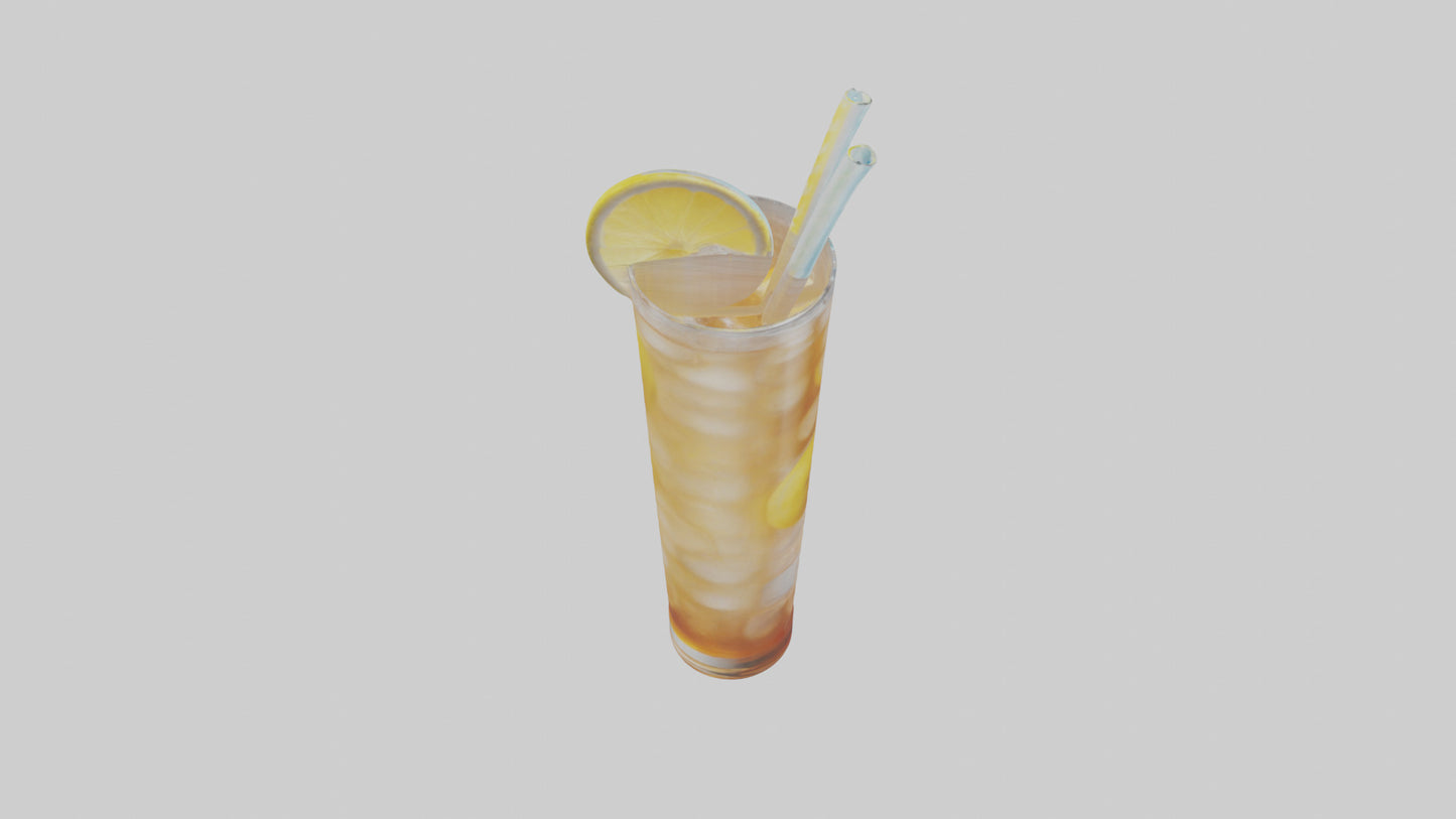 Iced tea lemonade model VR / AR / low-poly