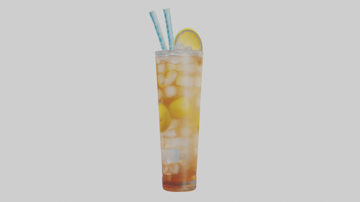 Iced tea lemonade model VR / AR / low-poly