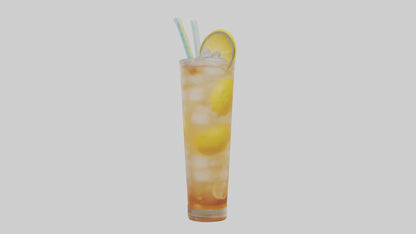 Iced tea lemonade model VR / AR / low-poly