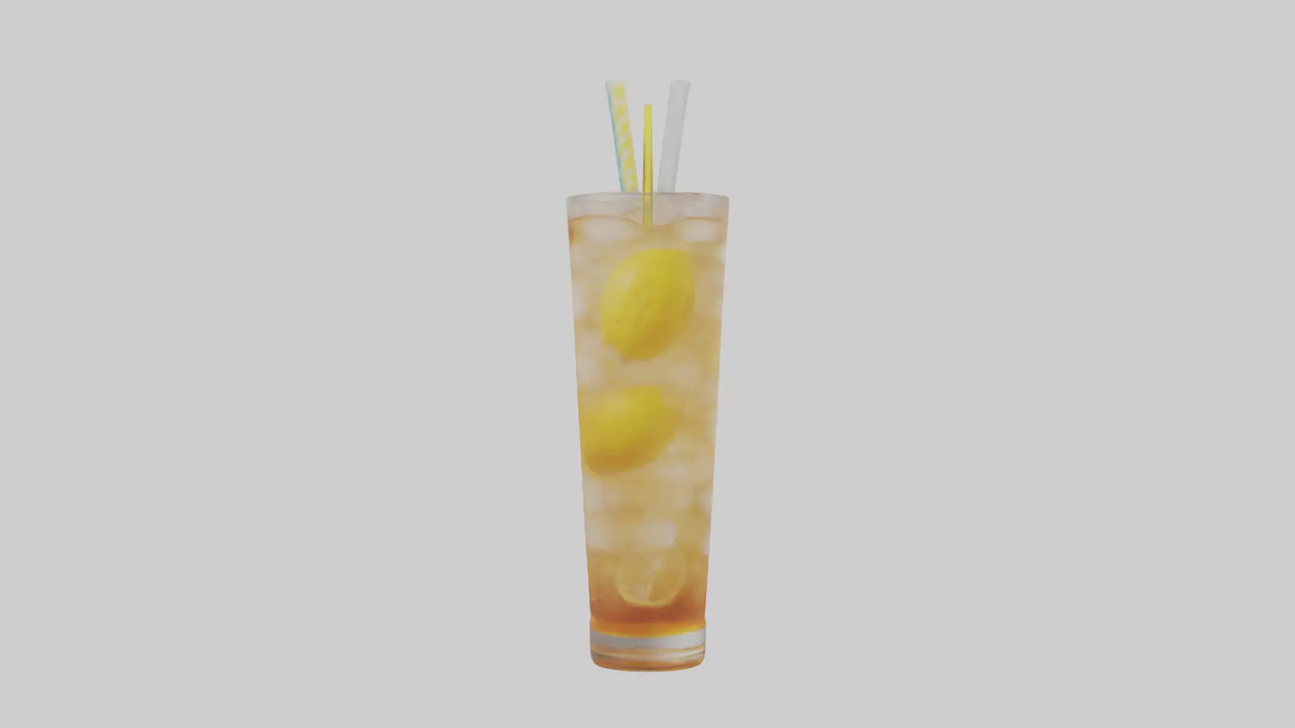 Iced tea lemonade model VR / AR / low-poly
