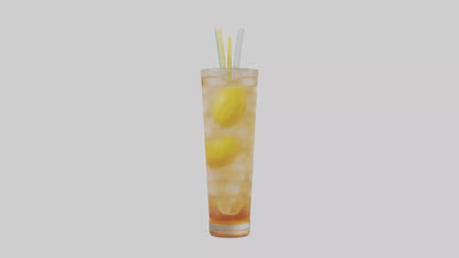Iced tea lemonade model VR / AR / low-poly