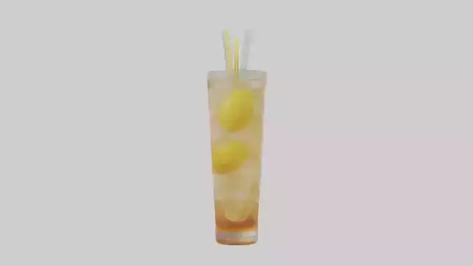 Iced tea lemonade model VR / AR / low-poly