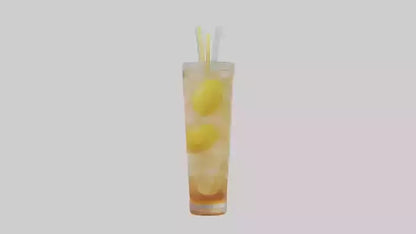 Iced tea lemonade model VR / AR / low-poly