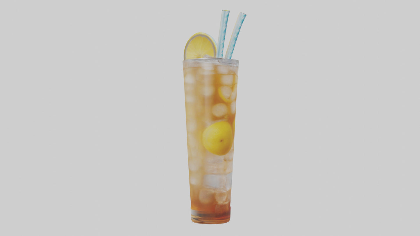 Iced tea lemonade model VR / AR / low-poly