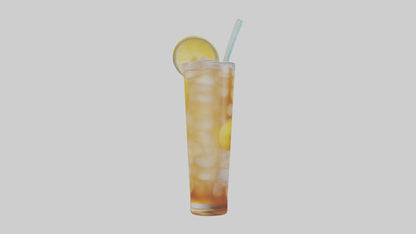 Iced tea lemonade model VR / AR / low-poly