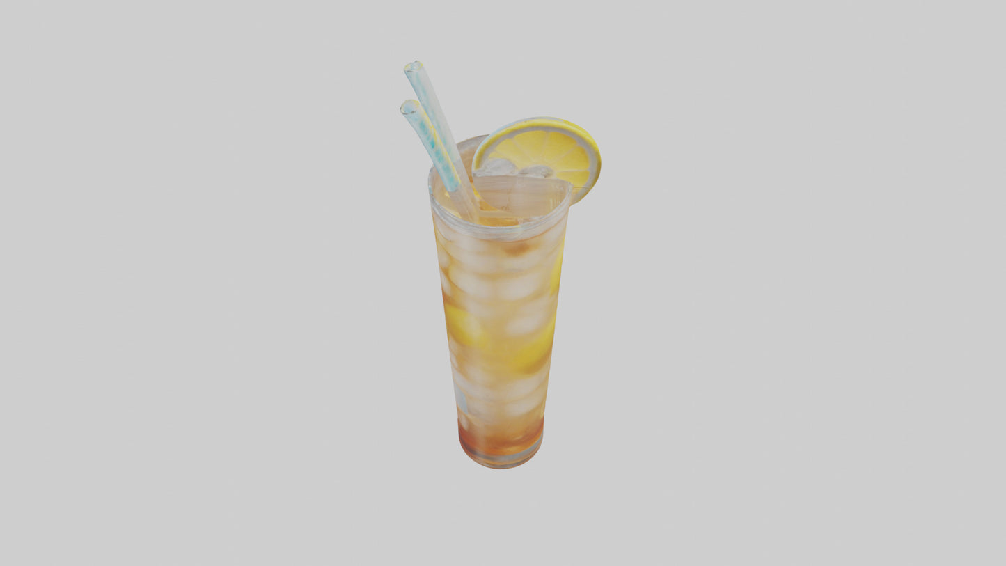 Iced tea lemonade model VR / AR / low-poly