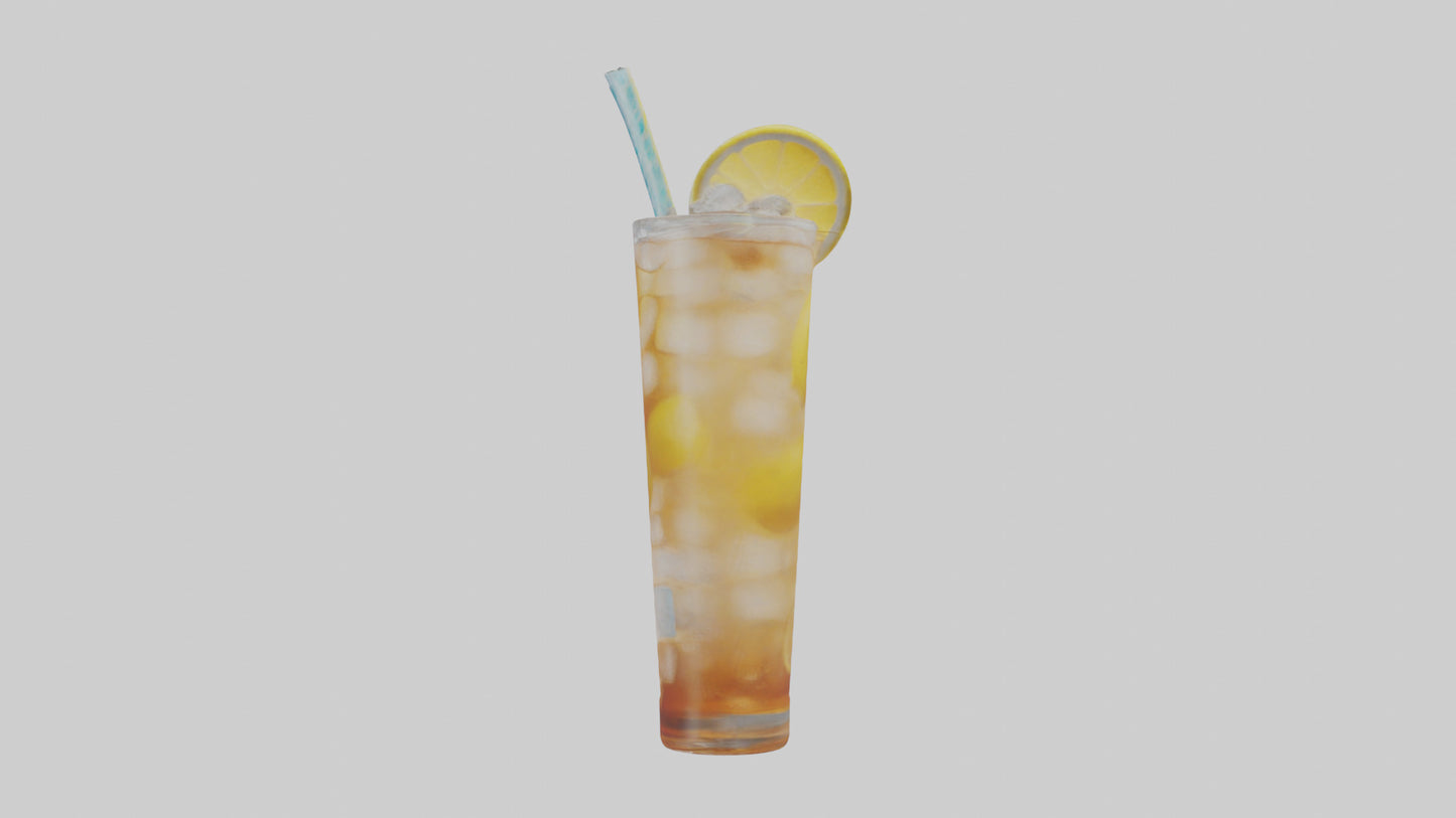 Iced tea lemonade model VR / AR / low-poly