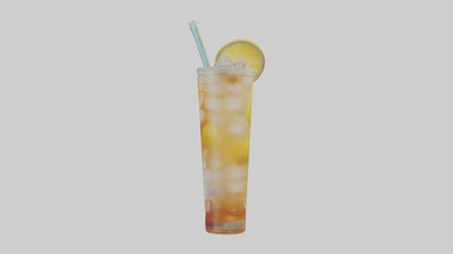 Iced tea lemonade model VR / AR / low-poly