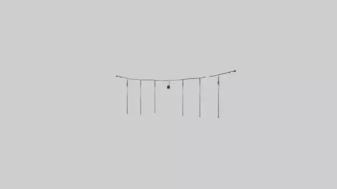 Icicle String Lights model VR / AR / low-poly