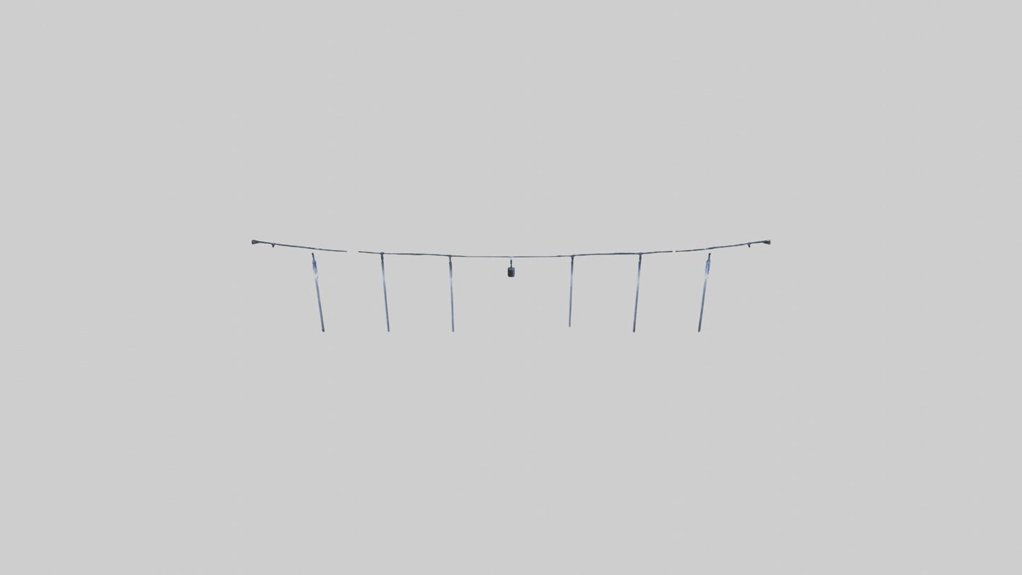 Icicle String Lights model VR / AR / low-poly