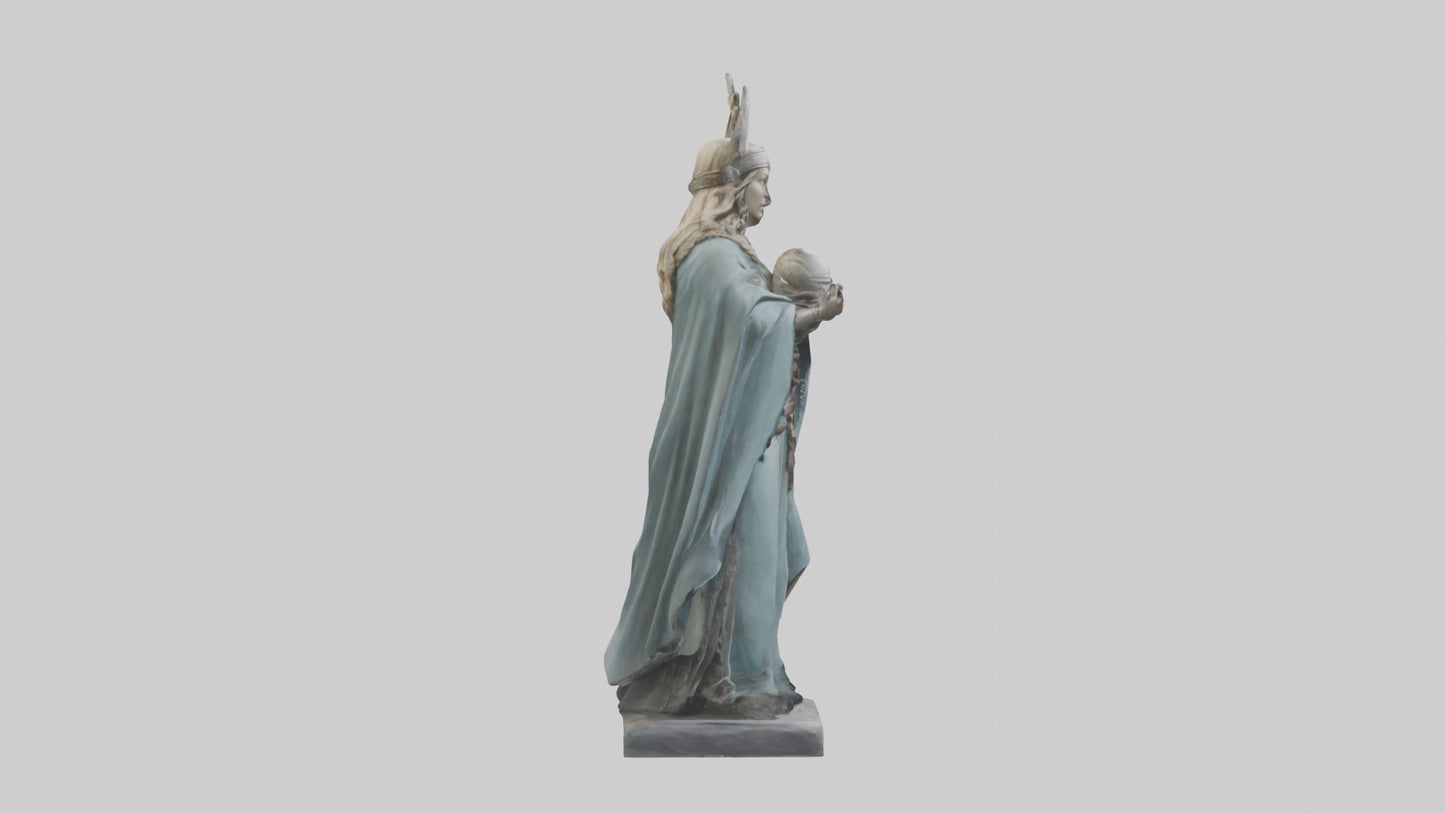3D model Idun statue model VR / AR / low-poly