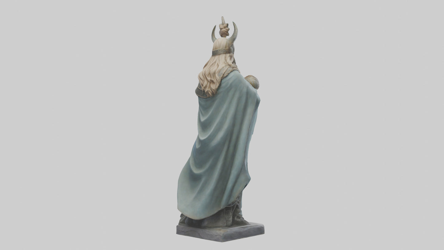 3D model Idun statue model VR / AR / low-poly