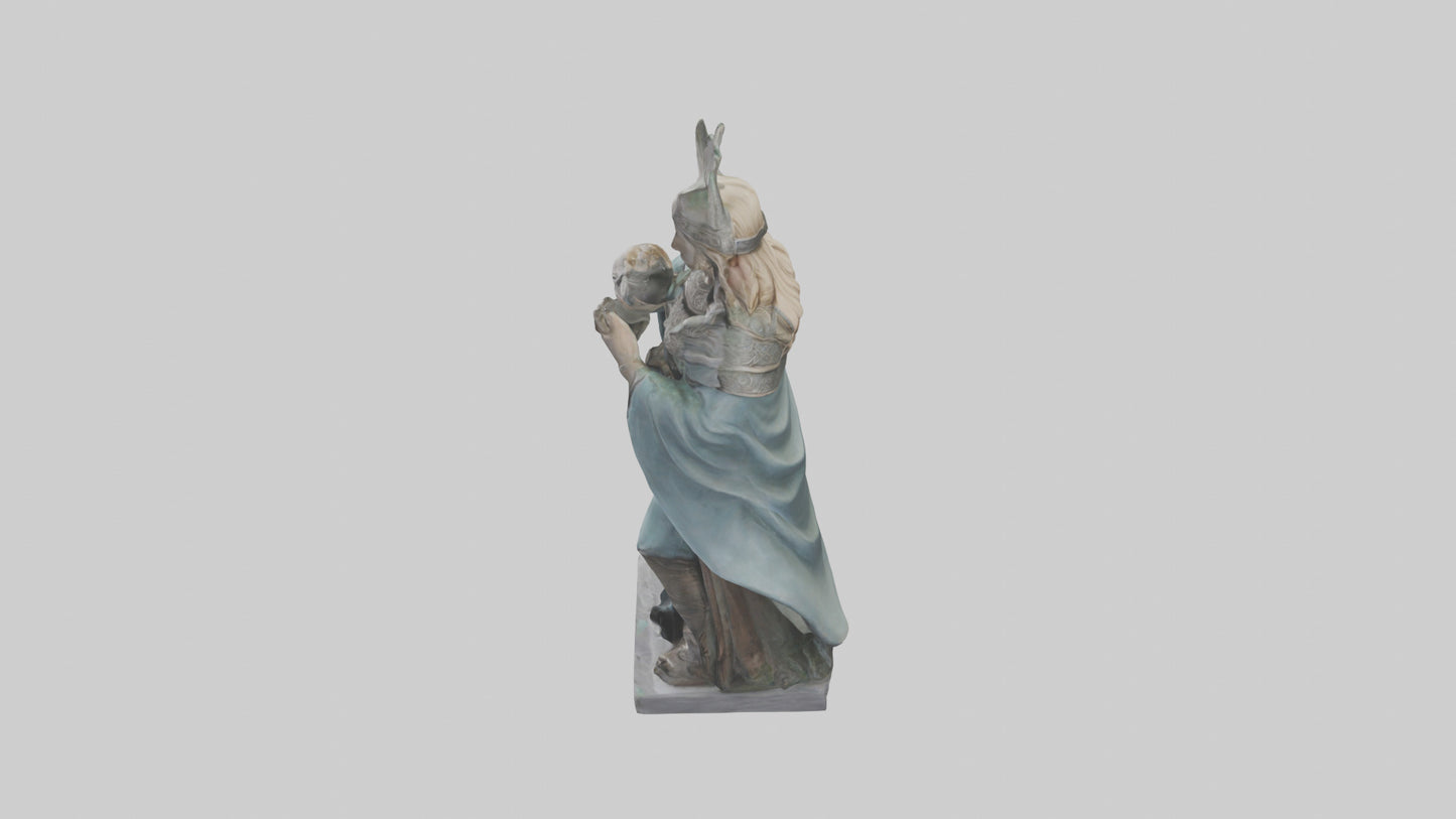 3D model Idun statue model VR / AR / low-poly
