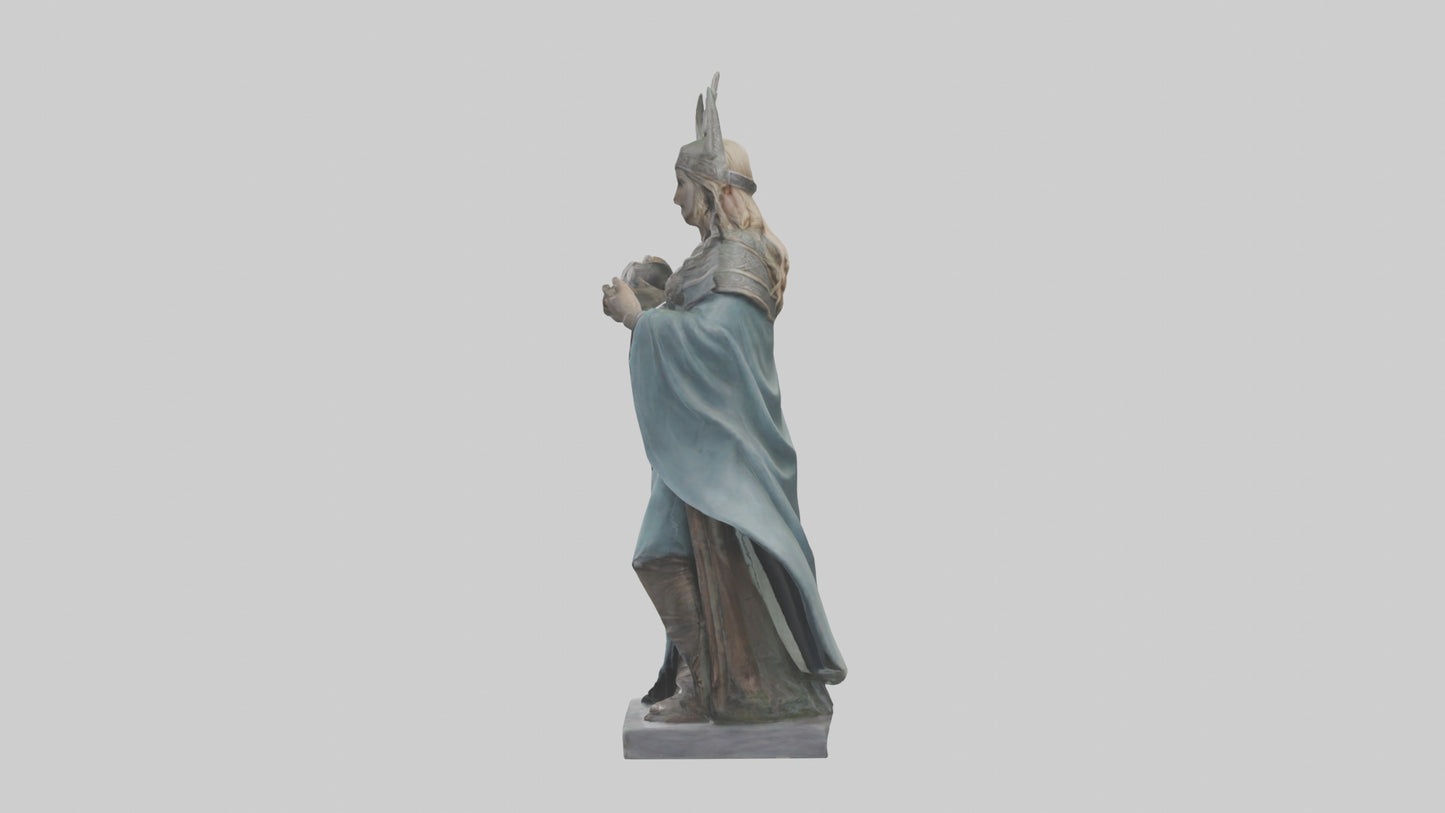 3D model Idun statue model VR / AR / low-poly