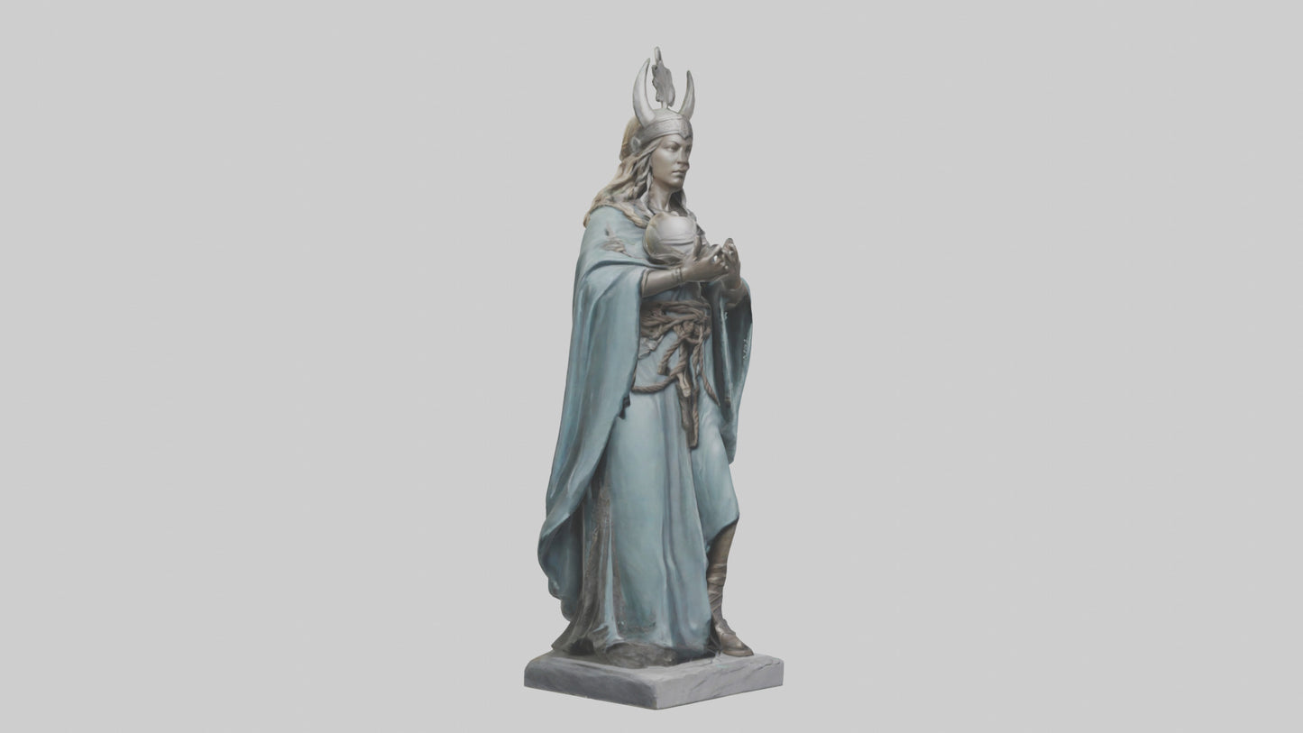 3D model Idun statue model VR / AR / low-poly