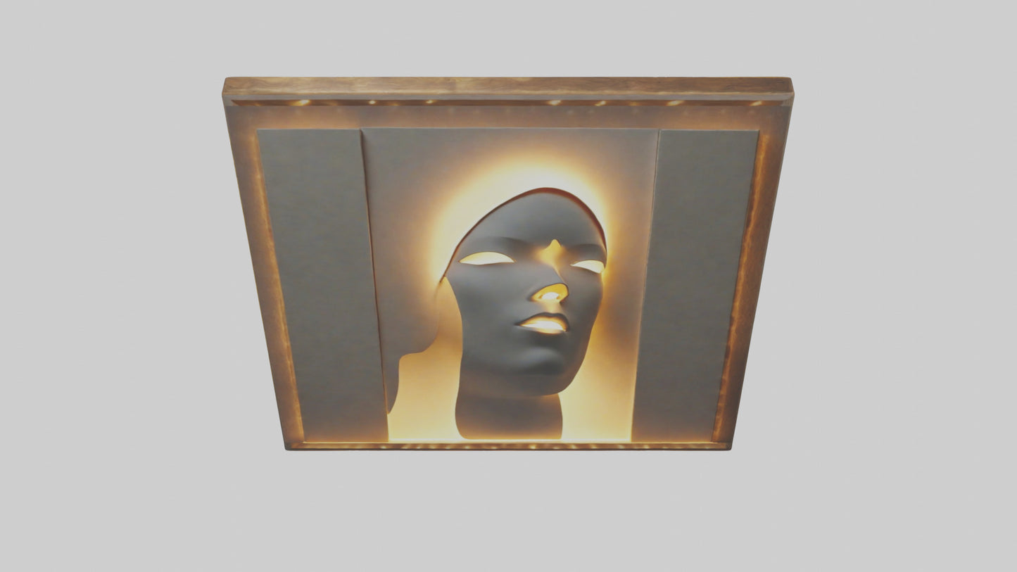 3D model Illuminated canvas art model VR / AR / low-poly