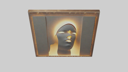 3D model Illuminated canvas art model VR / AR / low-poly