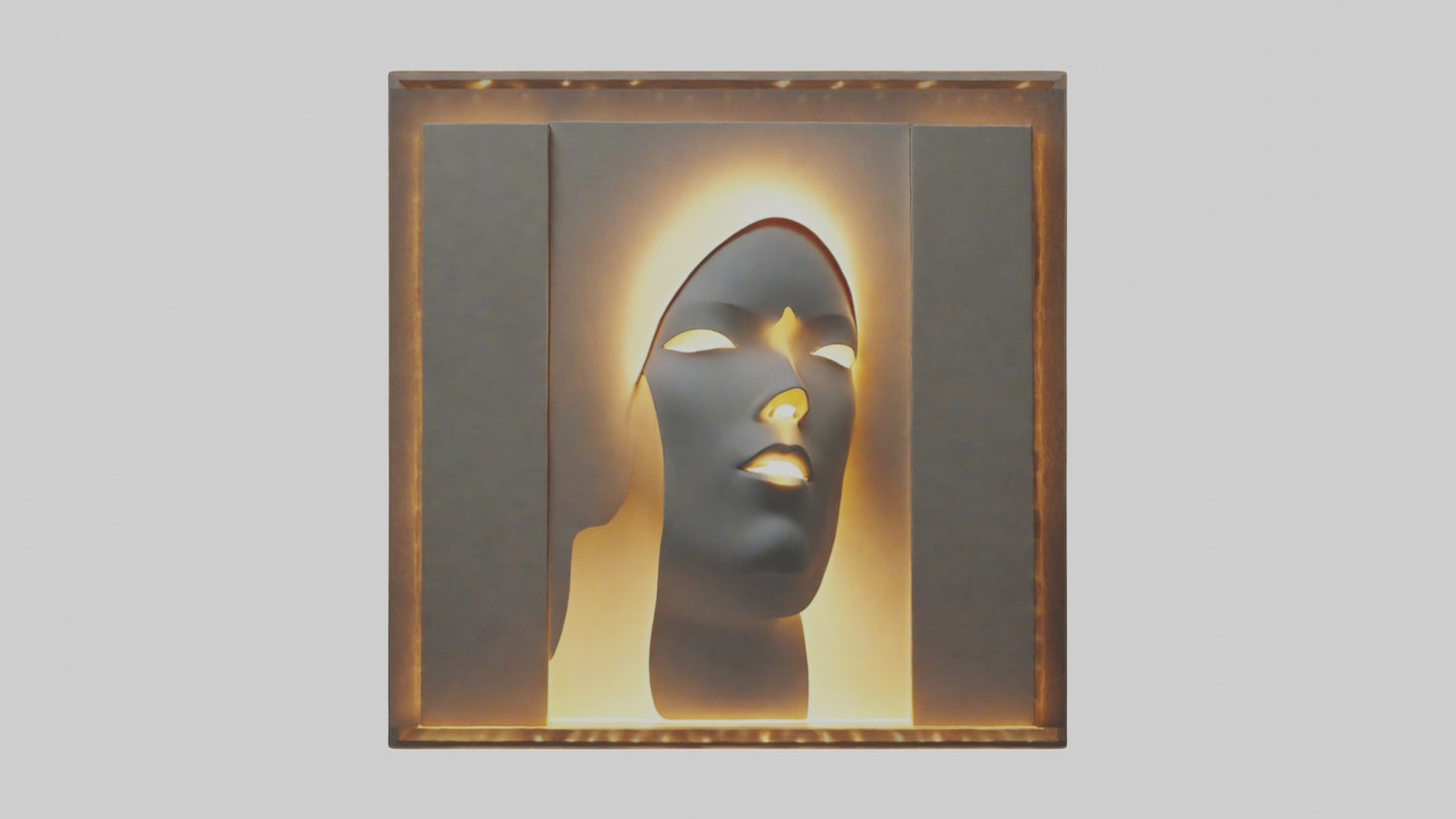 3D model Illuminated canvas art model VR / AR / low-poly
