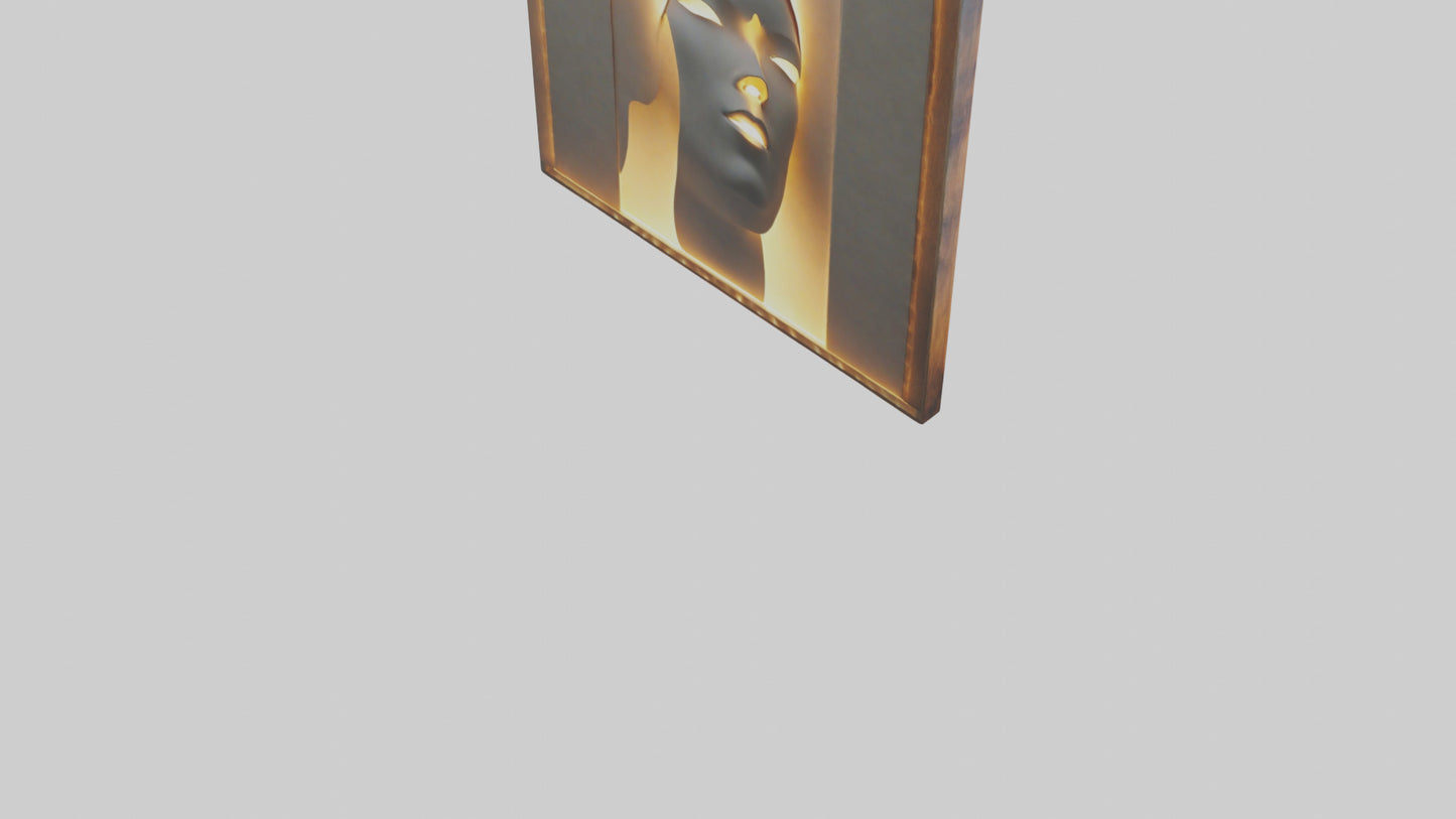 3D model Illuminated canvas art model VR / AR / low-poly