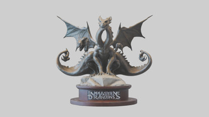 3D model Imagine Dragons statue model VR / AR / low-poly