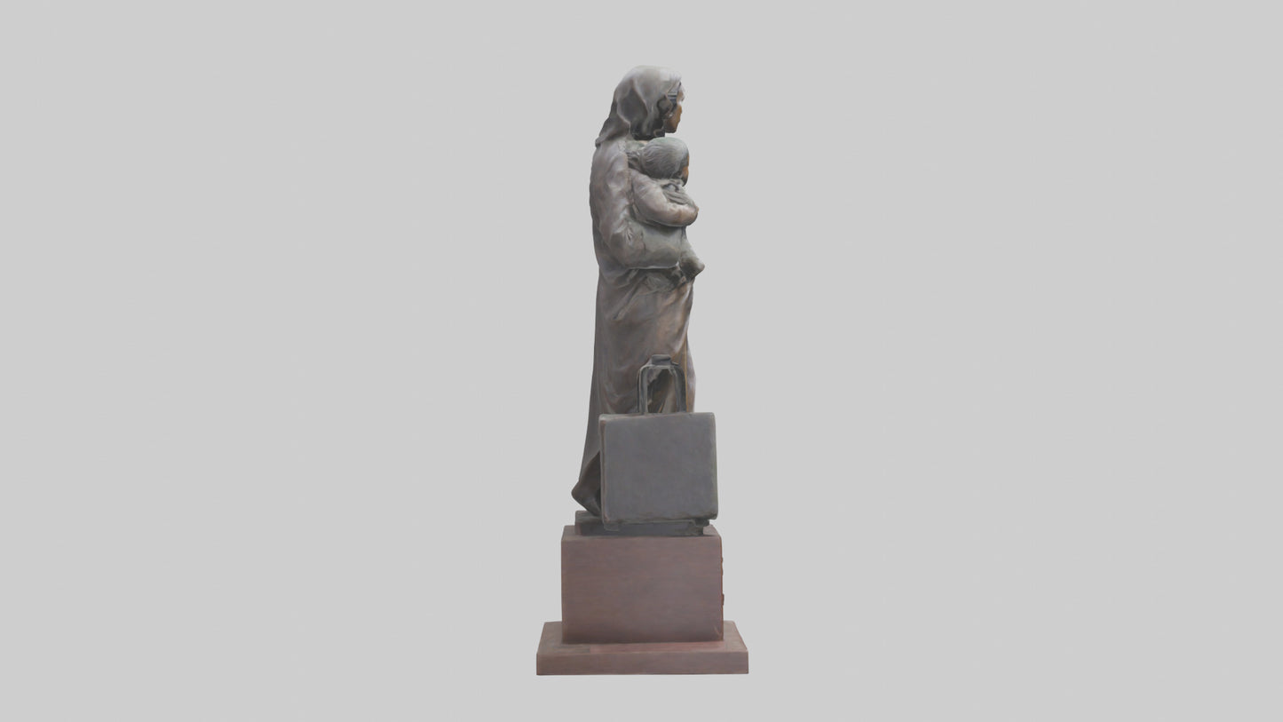 3D model Immigrant Memorial statue model 2 VR / AR / low-poly