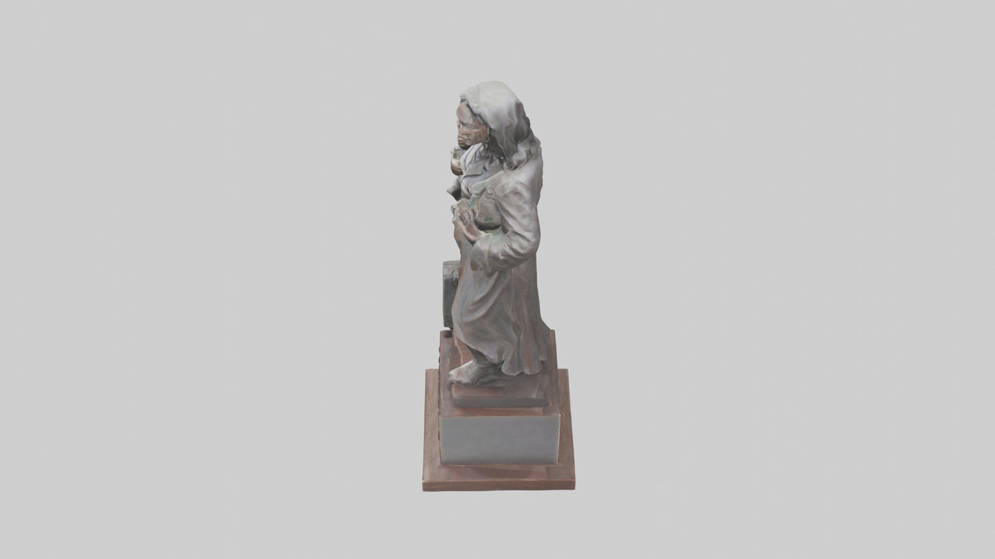 3D model Immigrant Memorial statue model 2 VR / AR / low-poly