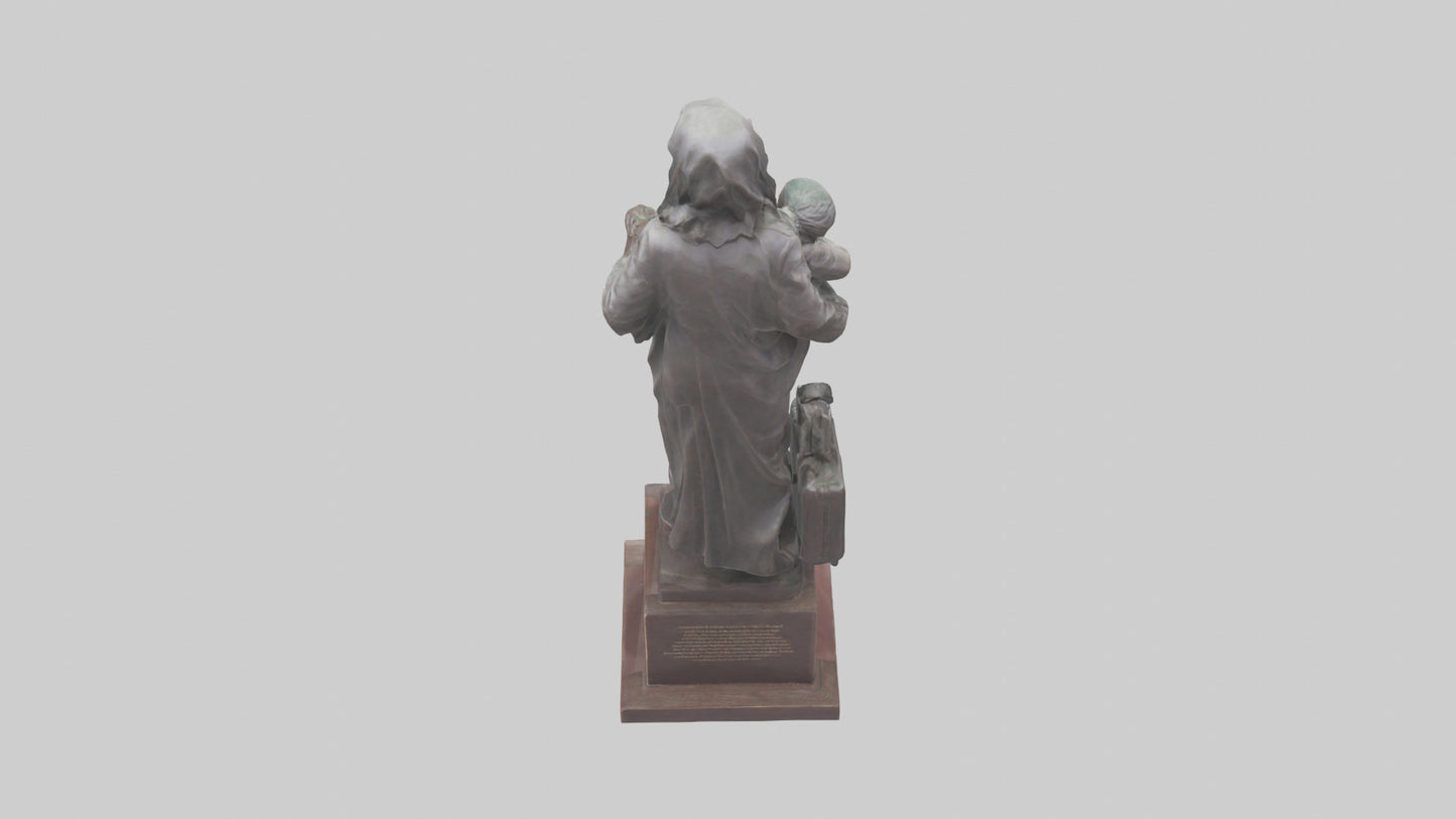 3D model Immigrant Memorial statue model 2 VR / AR / low-poly