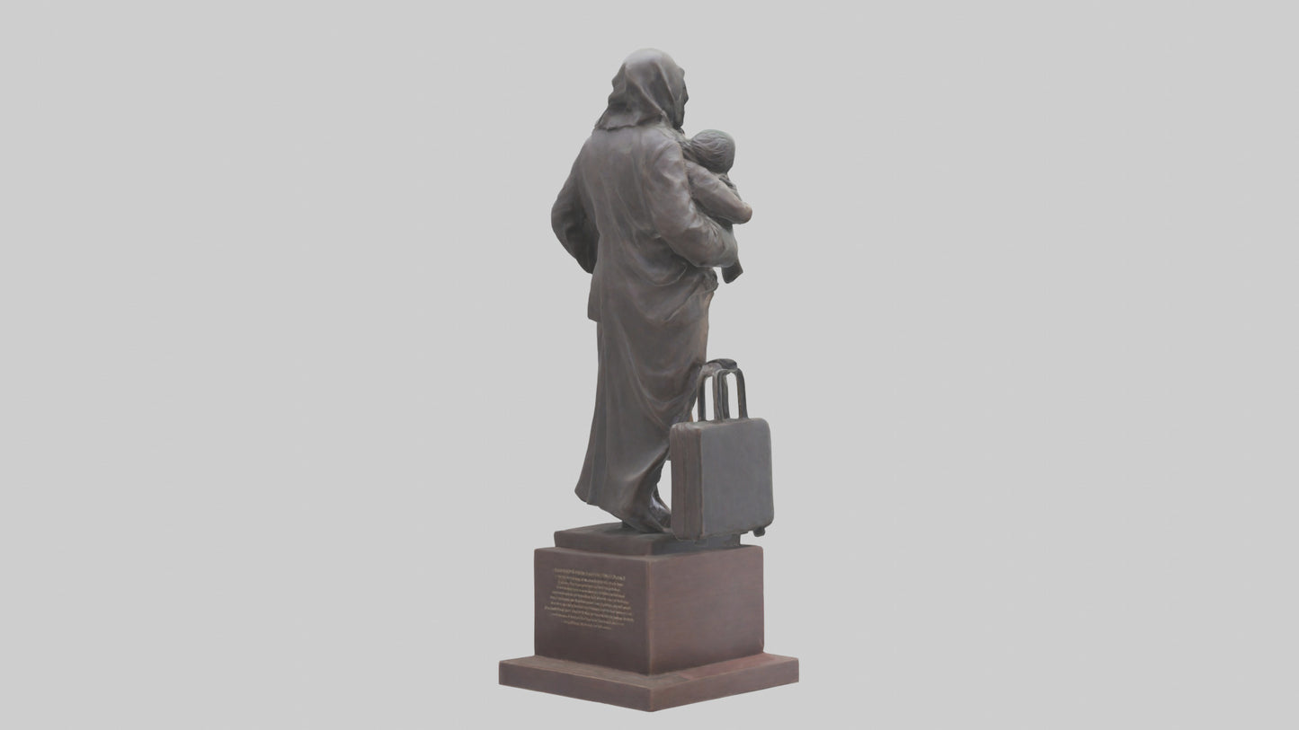 3D model Immigrant Memorial statue model 2 VR / AR / low-poly