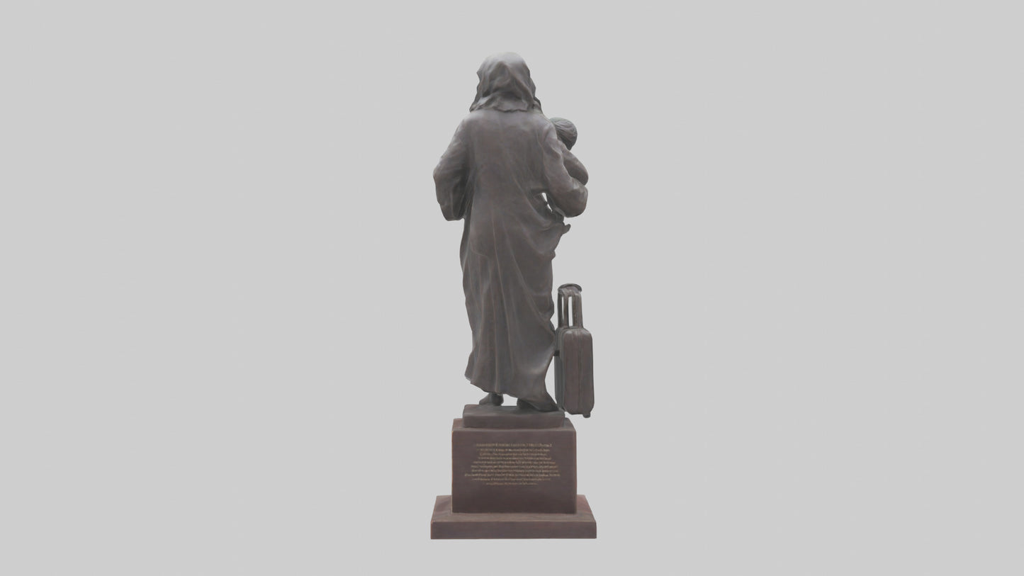 3D model Immigrant Memorial statue model 2 VR / AR / low-poly