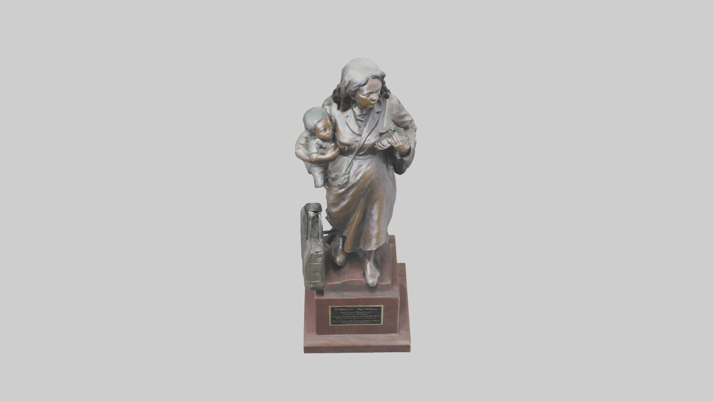 3D model Immigrant Memorial statue model 2 VR / AR / low-poly