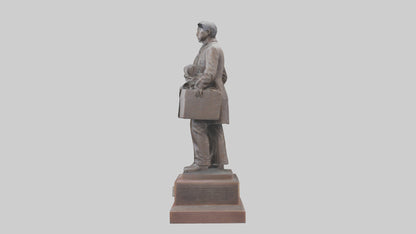 Immigrant Memorial statue model VR / AR / low-poly