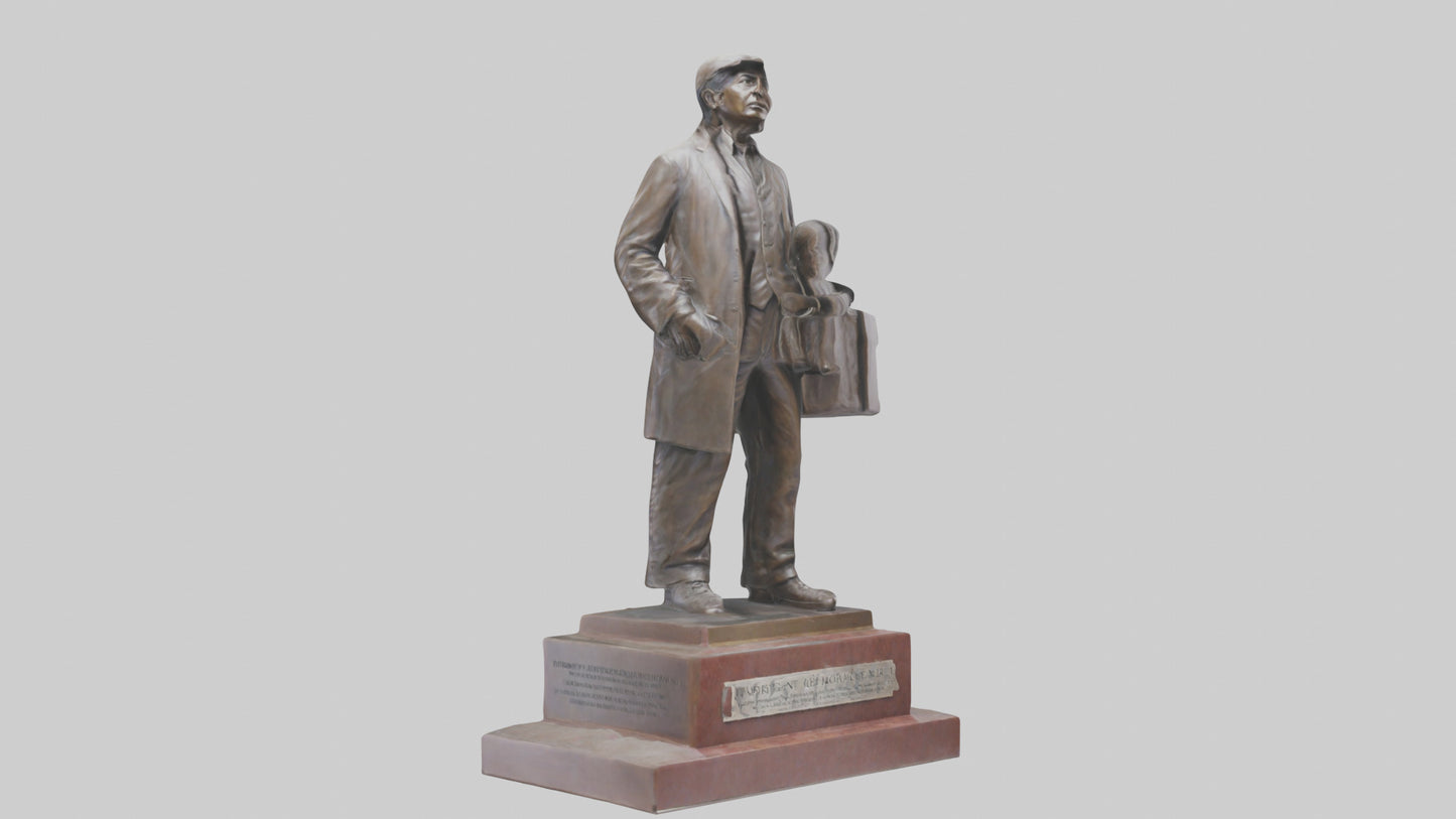 Immigrant Memorial statue model VR / AR / low-poly