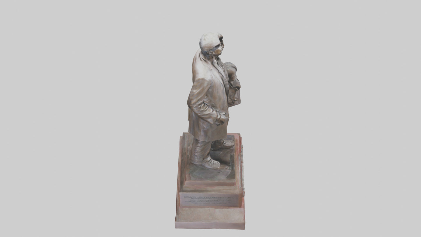 Immigrant Memorial statue model VR / AR / low-poly